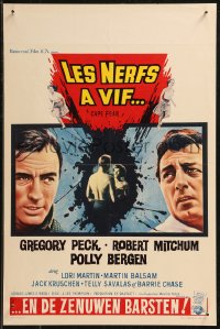 9h0495 CAPE FEAR Belgian 1962 Gregory Peck, Robert Mitchum, Polly Bergen, classic film noir!
