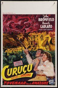 9h0503 CURUCU, BEAST OF THE AMAZON Belgian 1956 Universal horror, Beverly Garland & John Broomfield!