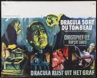 9h0509 DRACULA HAS RISEN FROM THE GRAVE Belgian 1969 Hammer, Ray art of Christopher Lee & victims!