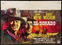 9h0513 EL DORADO Belgian 1967 John Wayne, Robert Mitchum, Howard Hawks, big one with the big two!