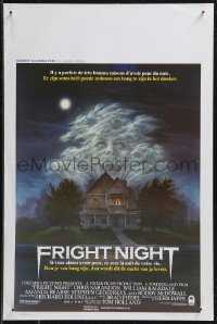 9h0523 FRIGHT NIGHT Belgian 1985 Sarandon, McDowall, best classic horror art by Peter Mueller!