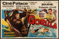 9h0530 GORILLA Belgian 1956 Nykvist and Ottoson, Wik artwork of giant ape!