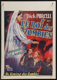 9h0550 KING OF THE ZOMBIES Belgian 1940s couple crash lands & finds mad doctor using undead in WWII!