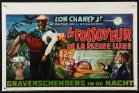 9h0552 LA CASA DEL TERROR Belgian 1960 different art of Lon Chaney Jr., Mexican horror, rare!
