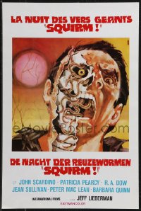 9h0602 SQUIRM Belgian 1976 wild completely different gruesome art by Sandro Symeoni!