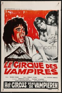 9h0621 VAMPIRE CIRCUS Belgian 1972 English Hammer horror, wild bloodsucker art!