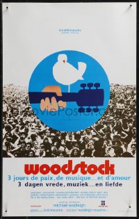 9h0625 WOODSTOCK Belgian 1970 classic rock & roll concert, great Arnold Skolnick art above title!