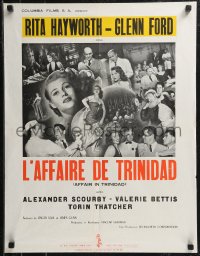9h0629 AFFAIR IN TRINIDAD French 20x26 1953 different images w/ Rita Hayworth & Glenn Ford, rare!