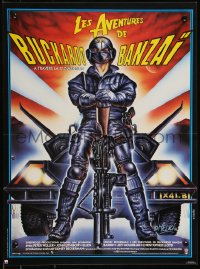 9h0633 ADVENTURES OF BUCKAROO BANZAI French 15x21 1984 cool different art of Peter Weller by Melki!