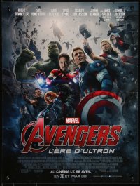 9h0644 AVENGERS: AGE OF ULTRON advance French 16x21 2015 Marvel's Iron Man, Captain America, Hulk, Thor!