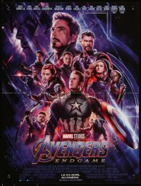9h0645 AVENGERS: ENDGAME advance French 16x21 2019 Marvel, montage with Downey Jr., Hemsworth & cast!
