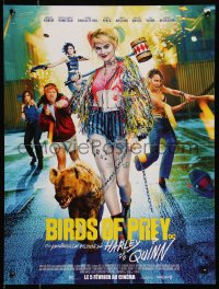 9h0650 BIRDS OF PREY advance French 16x21 2020 Margot Robbie as Harley Quinn with Bruce the Hyena!