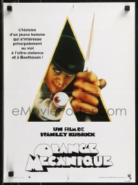 9h0662 CLOCKWORK ORANGE French 15x21 R1990s Stanley Kubrick classic, Castle art of Malcolm McDowell!