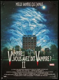 9h0692 FRIGHT NIGHT 2 French 15x21 1989 the suckers are back, great artwork of ghost in the sky!