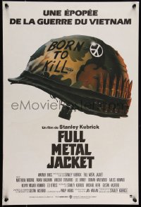 9h0695 FULL METAL JACKET French 16x23 1987 Stanley Kubrick Vietnam War movie, Philip Castle art!
