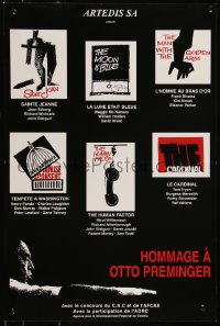 9h0709 HOMMAGE A OTTO PREMINGER French 16x24 2000s Man With The Golden Arm, Saul Bass artwork!