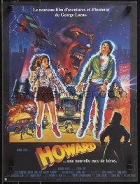 9h0710 HOWARD THE DUCK French 15x21 1986 George Lucas, completely different Brian Bysouth art!