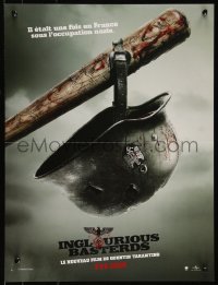 9h0716 INGLOURIOUS BASTERDS teaser French 16x21 2009 Tarantino, cool image of bat & helmet!