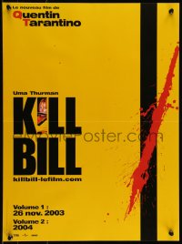 9h0723 KILL BILL: VOL. 1/KILL BILL: VOL. 2 teaser French 16x21 2004 Quentin Tarantino, Uma Thurman, cool!
