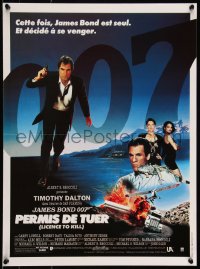 9h0735 LICENCE TO KILL French 16x21 1989 Timothy Dalton as Bond, Carey Lowell, sexy Talisa Soto!