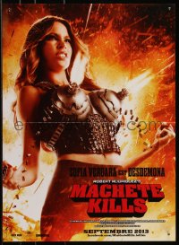 9h0744 MACHETE KILLS teaser French 15x21 1913 great outrageous close up of sexy Sofia Vergara!