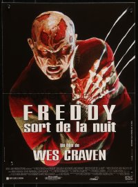 9h0754 NEW NIGHTMARE French 16x22 1995 great different image of Robert Englund as Freddy Kruger!
