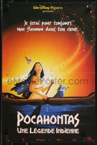 9h0769 POCAHONTAS French 16x24 1995 Disney, the famous Native American Indian with John Smith!