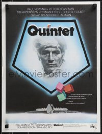 9h0774 QUINTET French 16x21 1979 Paul Newman against the world, Robert Altman directed sci-fi!