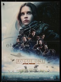 9h0780 ROGUE ONE French 16x22 2016 A Star Wars Story, Felicity Jones, cast montage, Death Star!