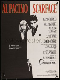 9h0784 SCARFACE French 15x20 1984 Al Pacino as Tony Montana, Michelle Pfeiffer, Brian De Palma!