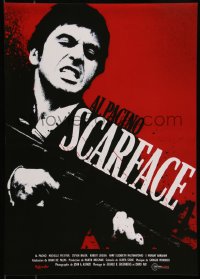 9h0783 SCARFACE French 15x21 R2013 Al Pacino as Tony Montana with gun, Brian De Palma, Oliver Stone