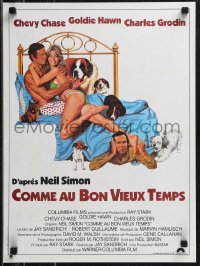 9h0786 SEEMS LIKE OLD TIMES French 16x21 1981 Tanenbaum art of Chevy Chase, Goldie Hawn & Charles Grodin