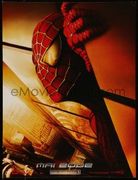 9h0794 SPIDER-MAN teaser French 16x21 2002 close-up of Maguire w/WTC towers in eyes, Marvel!