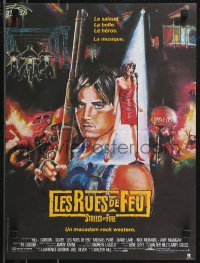 9h0799 STREETS OF FIRE French 15x21 1984 Walter Hill directed, Michael Pare, Diane Lane, Schildge!