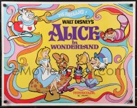 9h0304 ALICE IN WONDERLAND 1/2sh R1981 Walt Disney Lewis Carroll classic, cool psychedelic art