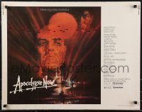 9h0308 APOCALYPSE NOW 1/2sh 1979 Francis Ford Coppola, classic Bob Peak art of Brando and Sheen!