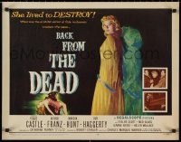 9h0312 BACK FROM THE DEAD 1/2sh 1957 Peggie Castle lived to destroy, cool sexy horror art & image!