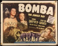 9h0324 BOMBA THE JUNGLE BOY 1/2sh 1949 Johnny Sheffield, Peggy Ann Garner & Oto, ultra rare!