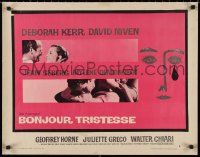9h0325 BONJOUR TRISTESSE style B 1/2sh 1958 directed by Otto Preminger, great Saul Bass artwork!