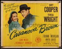 9h0334 CASANOVA BROWN style A 1/2sh 1944 Gary Cooper & Teresa Wright, greatest romantic comedy!