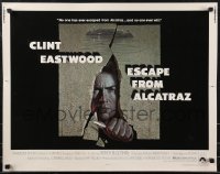 9h0355 ESCAPE FROM ALCATRAZ 1/2sh 1979 cool artwork of Clint Eastwood busting out by Lettick!
