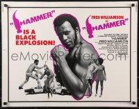 9h0369 HAMMER 1/2sh 1972 tough Fred Williamson flexes his muscles, he's a black explosion!