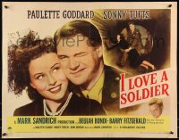 9h0378 I LOVE A SOLDIER style A 1/2sh 1944 Paulette Goddard, Sonny Tufts in uniform, Barry Fitzgerald