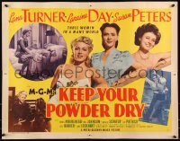 9h0387 KEEP YOUR POWDER DRY style B 1/2sh 1945 pretty Lana Turner, Laraine Day, Susan Peters!