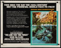 9h0392 LAND THAT TIME FORGOT 1/2sh 1975 Edgar Rice Burroughs, cool George Akimoto dinosaur art!