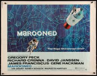 9h0402 MAROONED 1/2sh 1969 John Sturges, cool different art of astronaut & constellations!