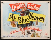 9h0406 MY BLUE HEAVEN 1/2sh 1950 great art of sexy dancer Betty Grable & Dan Dailey too!