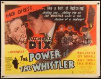 9h0422 POWER OF THE WHISTLER 1/2sh 1945 Richard Dix w/pretty Janis Carter will hold you spellbound!