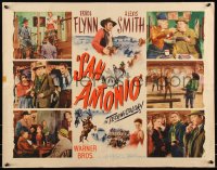9h0436 SAN ANTONIO style B 1/2sh 1945 cowboy Errol Flynn in Texas, different photo montage!