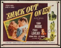 9h0441 SHACK OUT ON 101 style B 1/2sh 1955 Terry Moore & Lee Marvin on the shady side of the highway!